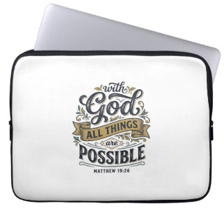Capa Para Notebook Com Deus Todas as Coisas São Possíveis Vintage Cri