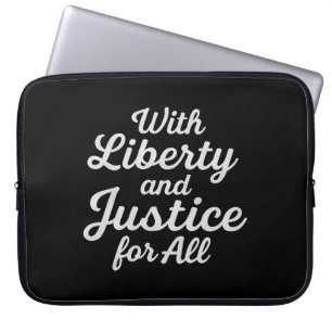 Capa Para Notebook Com Liberdade e Justiça para Todos Protesto Liberd