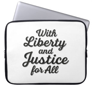 Capa Para Notebook Com Liberdade e Justiça para Todos Protesto Liberd
