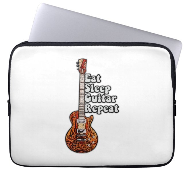 Capa Para Notebook Coma a guitarra de sono, repita. (Frente)