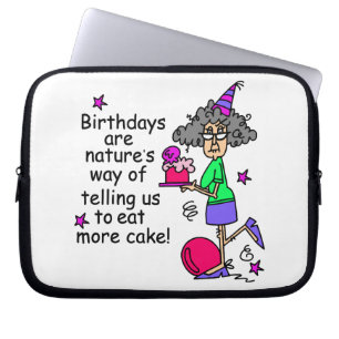 Capa Para Notebook Coma Mais Bolo Humor de Aniversário