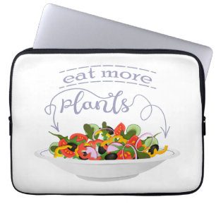 Capa Para Notebook Coma mais plantas com cartazes de motivação de sal