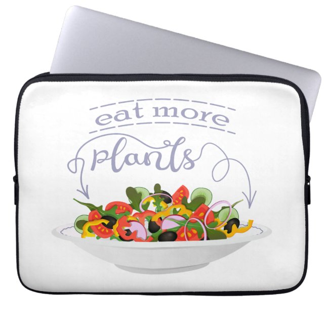 Capa Para Notebook Coma mais plantas com cartazes de motivação de sal (Frente)