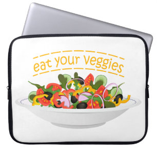 Capa Para Notebook Coma seus vegetais Cite salada fresca misturar tig