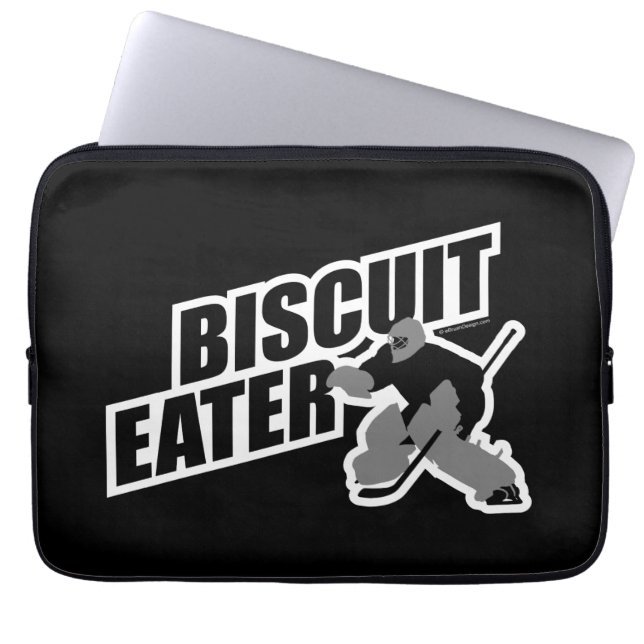 Capa Para Notebook Comedor de Biscoito (Goleiro de Hóquei) (Frente)