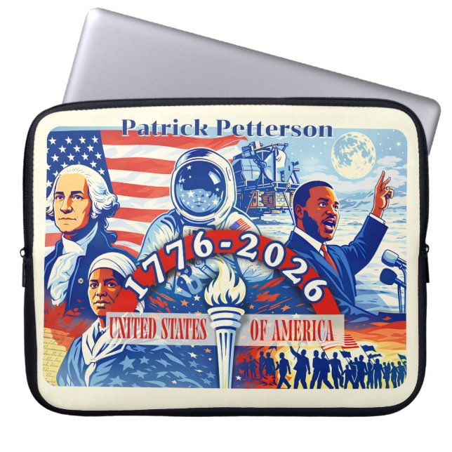 Capa Para Notebook Comemorativa 1776-2026 EUA Semiquincentenário (Frente)