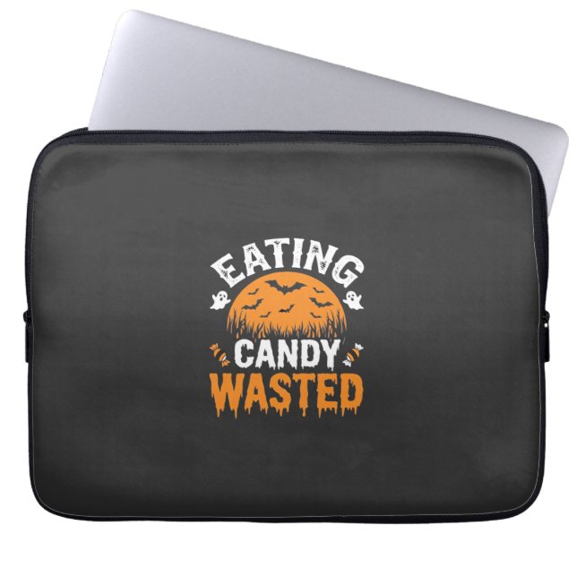 Capa Para Notebook Comendo Doce Desperdiçou o Design de Halloween_1 (Frente)