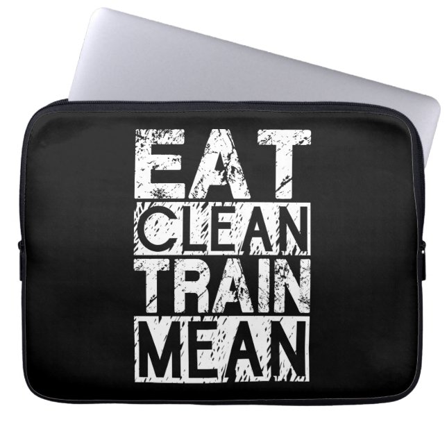 Capa Para Notebook COMER LIMPO, COMBOIO MÉDIO - Motivação do Workout (Frente)