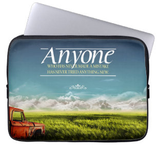 Capa Para Notebook "Cometer erros" Citação Inspiracional