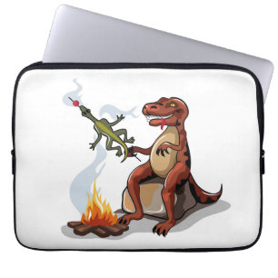 Capa Para Notebook Comida De Cozinhar Tyrannosaurus Rex Sobre Uma Cam