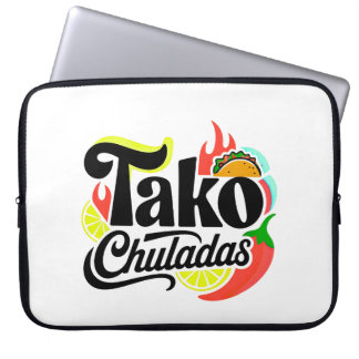 Capa Para Notebook Comida Mexicana Retro "Tako Chuladas" Taco Laptop