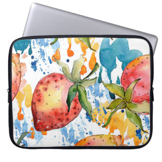 Capa Para Notebook Comida saudável de morango. Idioma de fundo da Aqu