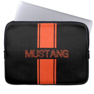 Capa Para Notebook Competição Orange Racing Stripes