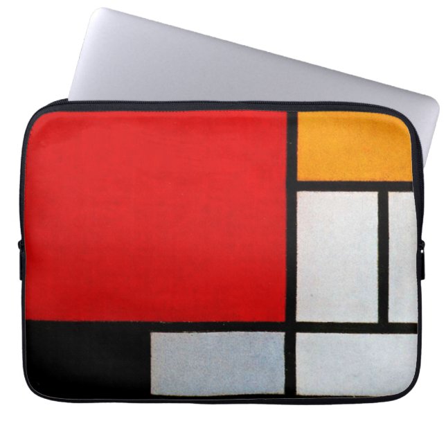 Capa Para Notebook Composição com Grande Plano Vermelho (Frente)