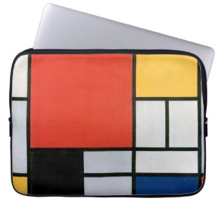 Capa Para Notebook Composição de Piet Mondrian Vermelho Amarelo Azul