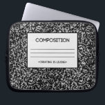 Capa Para Notebook Composição do Design de notebook<br><div class="desc">Imagem do design do notebook de composição com a citação "Criar é viver"</div>