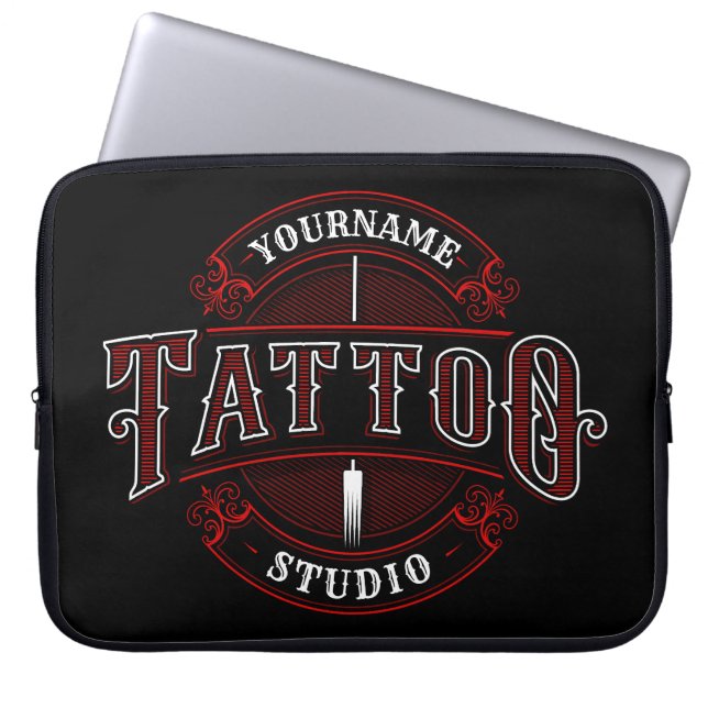 Capa Para Notebook Compro Tatto Studio de NOME ADD do Estilo Tradicio (Frente)