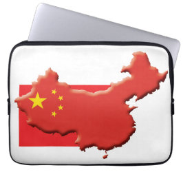 Capa Para Notebook Computador Patriótico Mapa de Sinalizador da CHINA