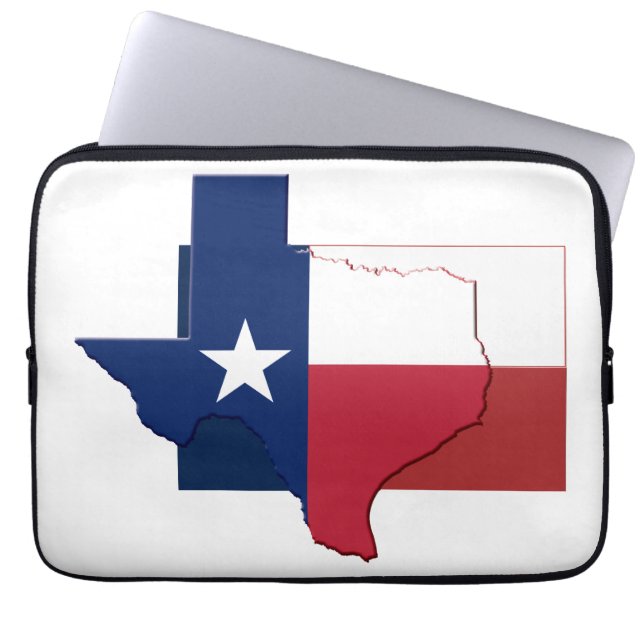 Capa Para Notebook Computador Patriótico Mapa de Sinalizador TEXAS (Frente)
