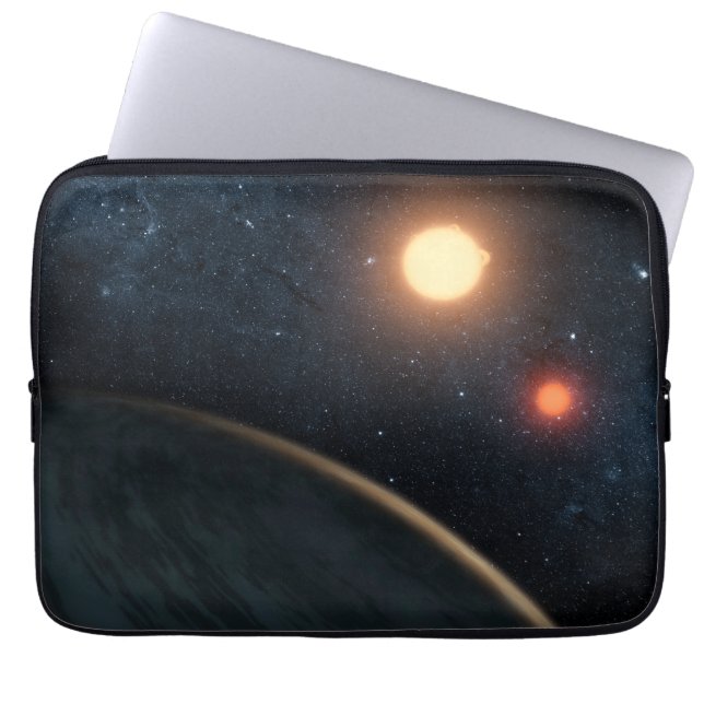 Capa Para Notebook Conceito do artista Ilustrando Kepler-16b. (Frente)