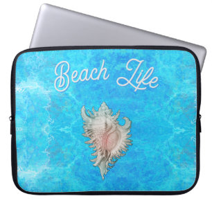 Capa Para Notebook Conch Shell "Beach Life"