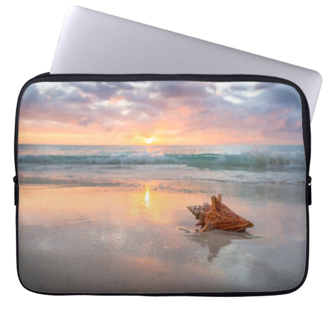Capa Para Notebook Conch Shell na praia | Jamaica (Frente)
