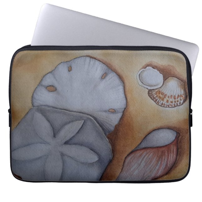 Capa Para Notebook Conchas na costa (Frente)