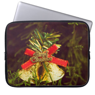 Capa Para Notebook Condecoração de Natal com o backgroun da Árvore de