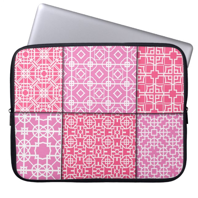 Capa Para Notebook Conjunto de 6 padrões geométricos sem costura. Vin (Frente)