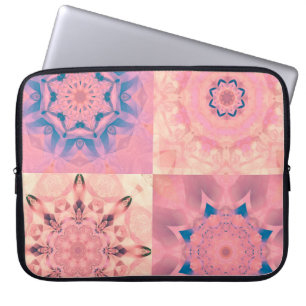 Capa Para Notebook Conjunto de fractais pastéis de abstrato com calei
