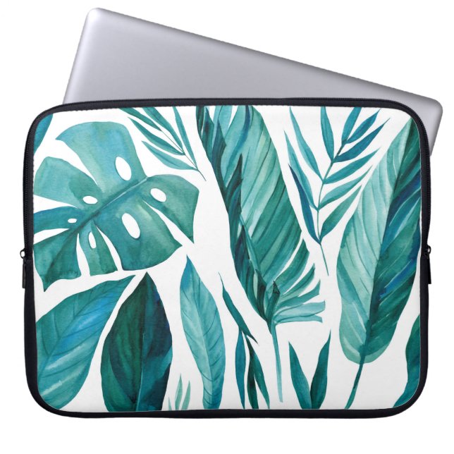 Capa Para Notebook Conjunto de palmeiras tropicais abstrato em w isol (Frente)