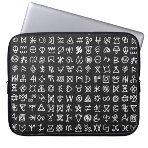 Capa Para Notebook Conjunto de símbolos que executam letras. oculto