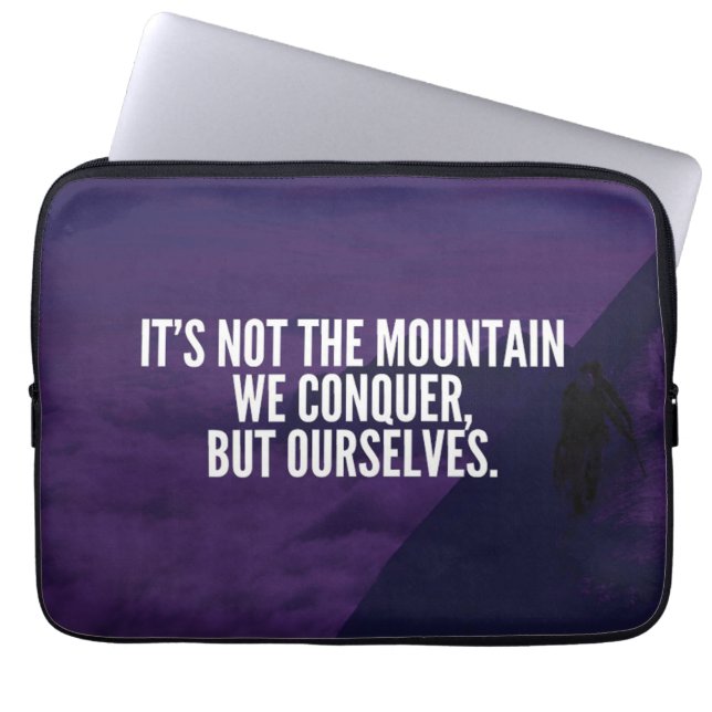 Capa Para Notebook Conquistar Montanha - Motivação (Frente)