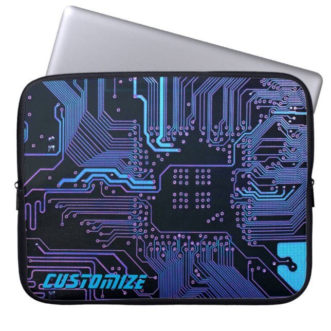 Capa Para Notebook Conselho de Circuito Eletrônico Azul PCB Blue - Ou (Frente)