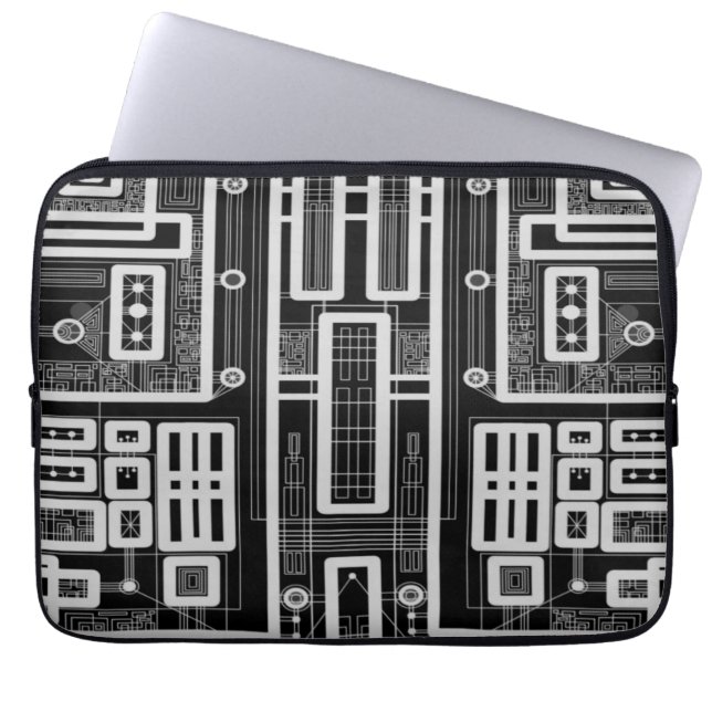 Capa Para Notebook Conselho de Circuito Geométrico (Frente)