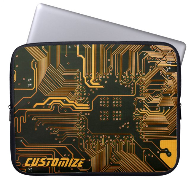 Capa Para Notebook Conselho de Circuito Laranja de PCBs Personalizado (Frente)