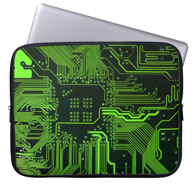 Capa Para Notebook Conselho do circuito do computador legal verde (Frente)