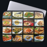 Capa Para Notebook Conselho do menu de fotos do restaurante chinês Ta<br><div class="desc">Há uma chance desta bolsa de laptop te deixar com fome. Isso porque é feito para parecer um conselho de cardápio fotográfico em um restaurante chinês de saída com fotos de comida chinesa contra um fundo preto com o nome de cada prato e informações sobre preços abaixo de cada um...</div>