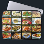 Capa Para Notebook Conselho do menu de fotos do restaurante chinês Ta<br><div class="desc">Há uma chance desta bolsa de laptop te deixar com fome. Isso porque é feito para parecer um conselho de cardápio fotográfico em um restaurante chinês de saída com fotos de comida chinesa contra um fundo preto com o nome de cada prato e informações sobre preços abaixo de cada um...</div>