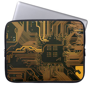 Capa Para Notebook Conselho Nerd de saída PCB Laranja Circuito Eletrô