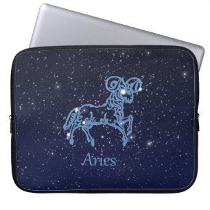 Capa Para Notebook Constelação de Áries e Signo do Zodíaco com Estrel