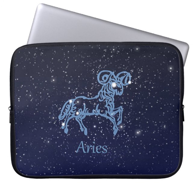 Capa Para Notebook Constelação de Áries e Signo do Zodíaco com Estrel (Frente)