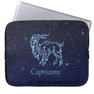 Capa Para Notebook Constelação de Capricórnio e Signo do Zodíaco com