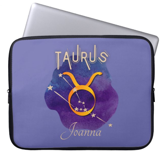 Capa Para Notebook Constelação de Sinal Taurus Zodiac (Frente)