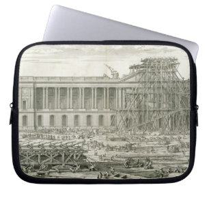 Capa Para Notebook Construção da entrada principal do Louvre, Paris
