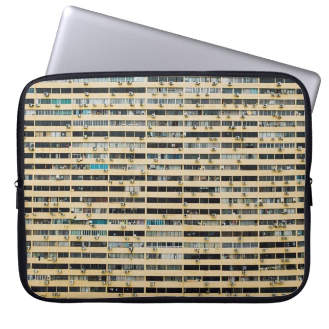 Capa Para Notebook Construção de betão marrom e branco (Frente)