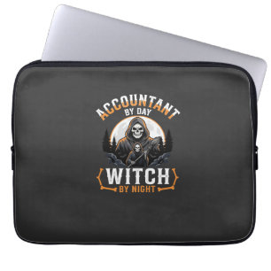 Capa Para Notebook Contador de Halloween por Dia Bruxa por Noite Desi