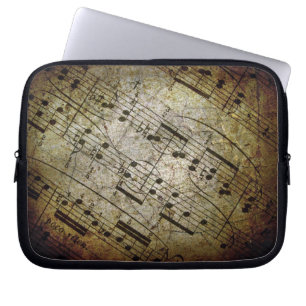 Capa Para Notebook Contagem musical da folha velha, notas da música