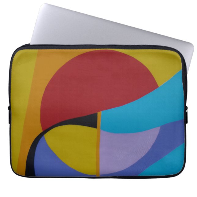 Capa Para Notebook Contemporary Retro Maze Art Laptop Sleeve (Frente)