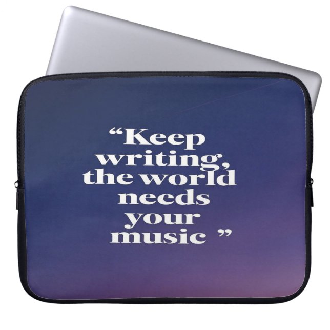 Capa Para Notebook Continue Escrevendo O Mundo Precisa Da Sua Música (Frente)